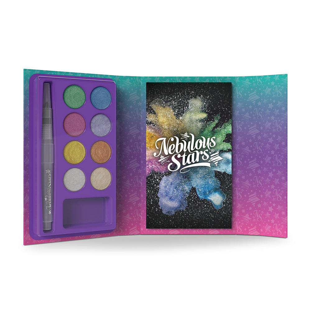 Комплект за рисуване с водни боички и черни страници